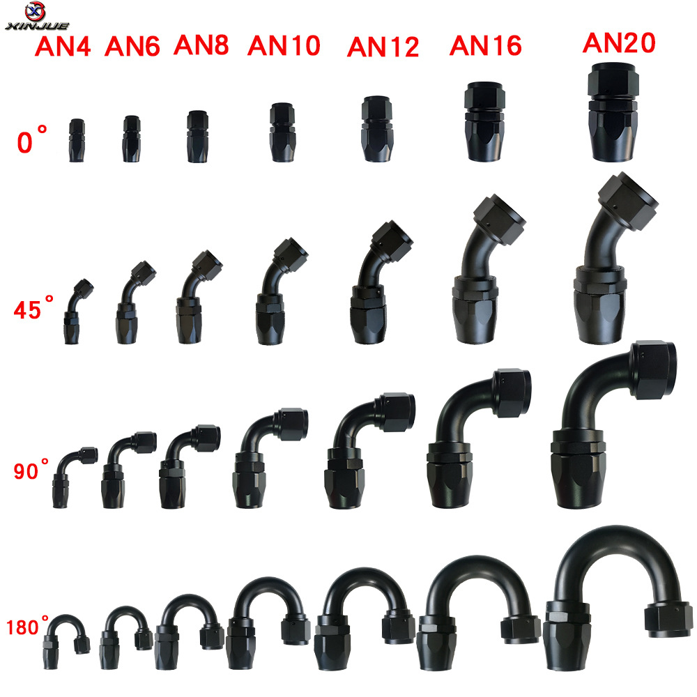 Запчасти для модификации автомобиля, соединитель для водяного и масляного охлаждения, алюминиевый сплав, 0-180 градусов, разъем AN4-AN20