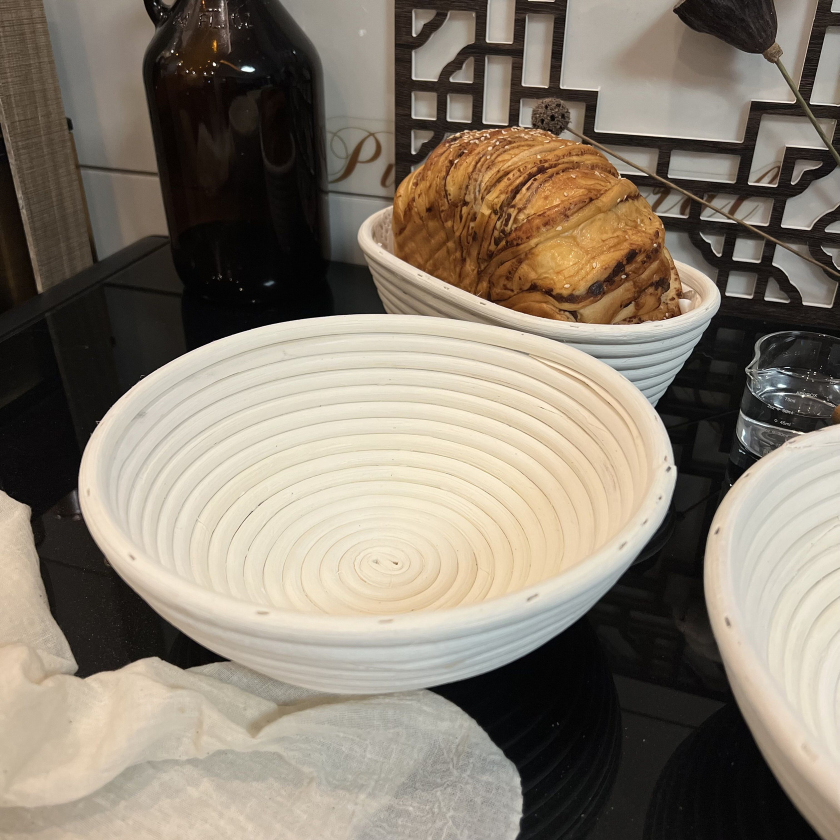 Rattan bread fermentation bowl European-style round baking bread basket Oval fermentation basket supply cross-border platform
