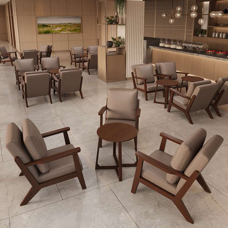 Диван из массива дерева для столовой, креативная мебель, кафе, художественная простота, бар, полный комплект стола и стульев