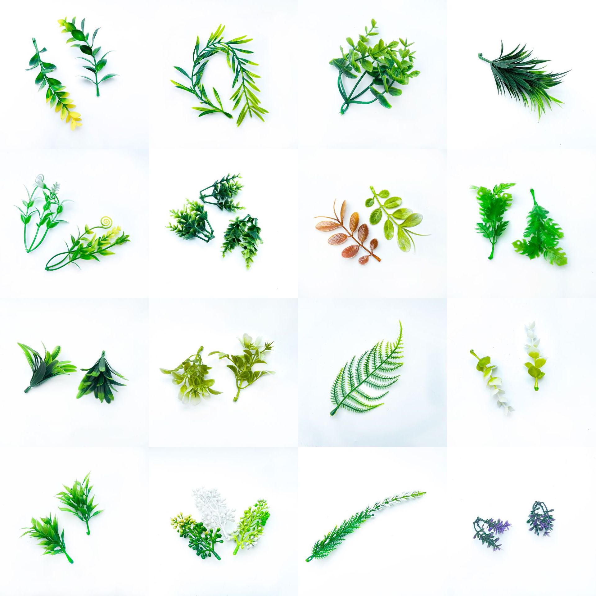 Plastic artificial grass flower bouquet embellishment with grass fish tank landscaping simulation water grass fake grass eucalyptus leaves plant wall decoration