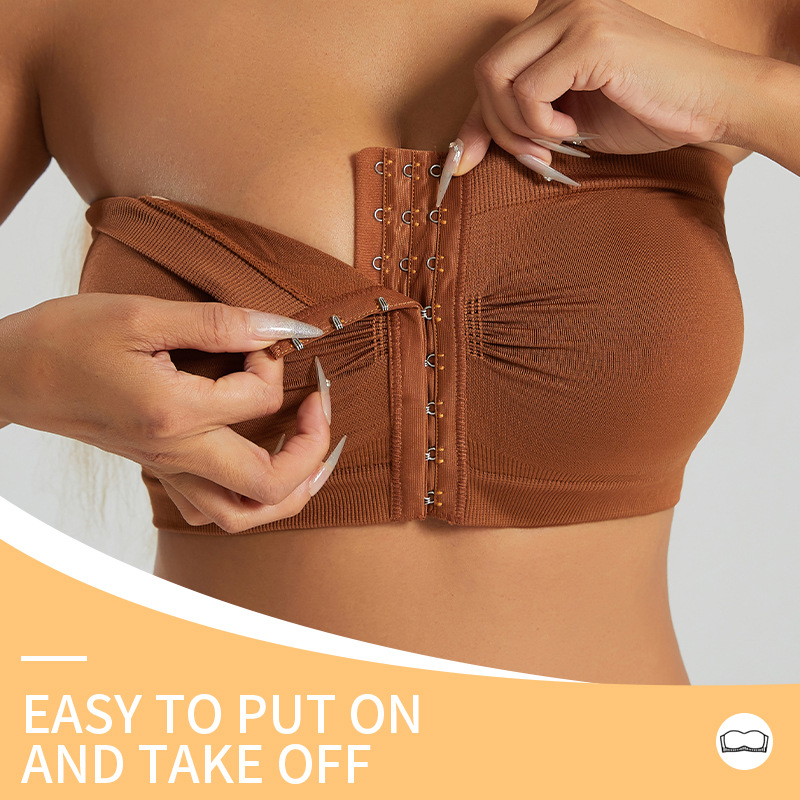 Кросс-бордерный корсет с поддержкой груди, с пуговицами на спине, тонкий, дышащий бюстгальтер для женщин