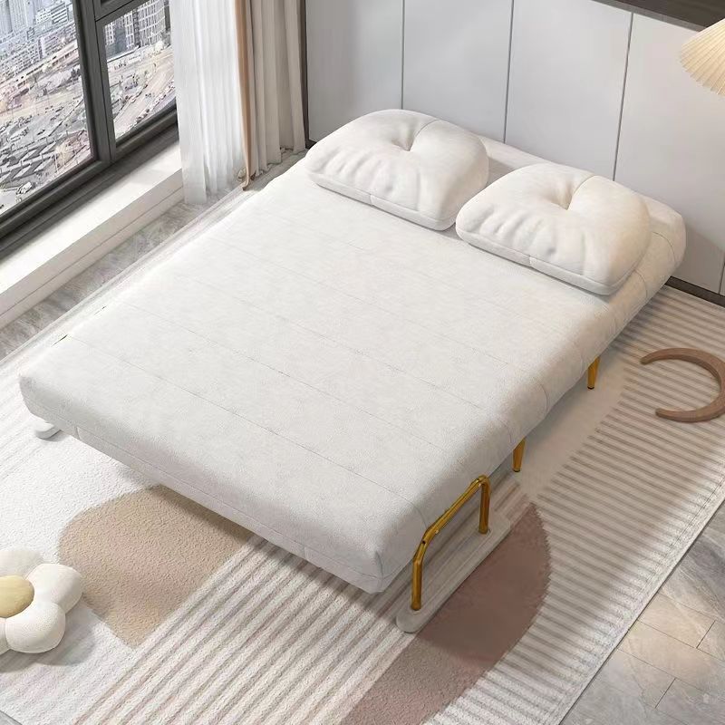 Cloud Sofa Bed Foldable Dual-purpose Small Apartment Balcony Living Room Study Telescopic Multi-functional Cream Single Sofa