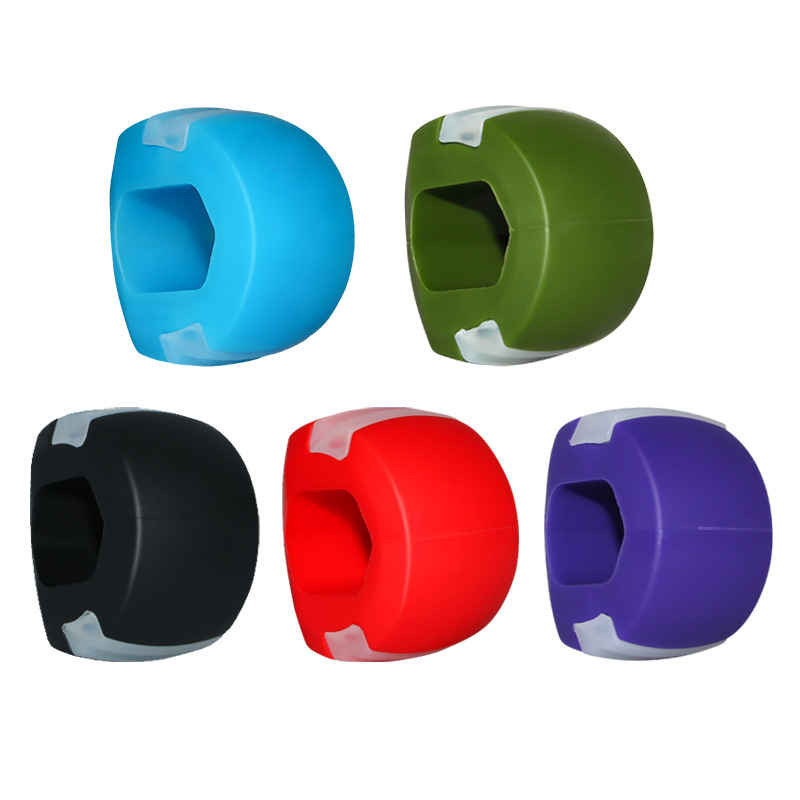 Hot sale cross border jaw exerciser face masseter muscle silicone exerciser plastic face masseter muscle ball jaw trainer