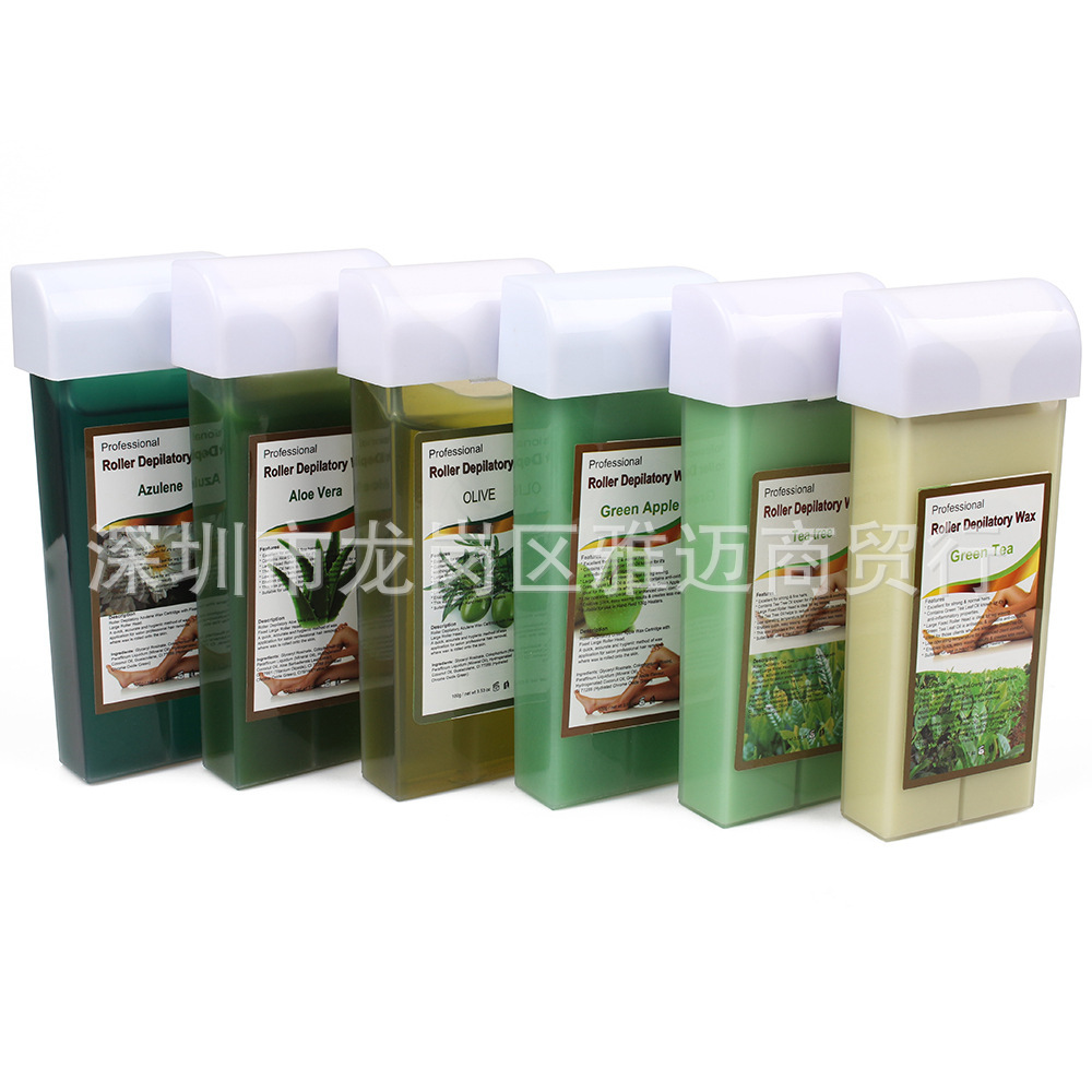 Cross-border 100g soft wax hair removal wax strip warm wax portable beeswax handheld ball wax factory in stock