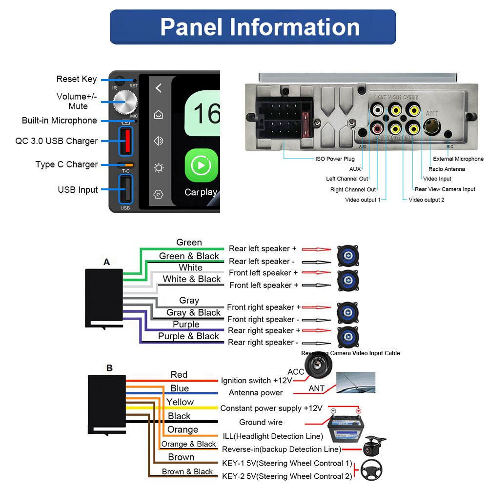 Cross-Border 6.86inch Car Mp5 Player with Reversing Interconnection, Bluetooth Wireless Carplay, Central Control Navigation F686