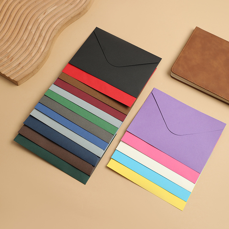 Spot solid color European color envelope 120g color glue color cardboard Amazon cross-border small envelope support Ding zhi