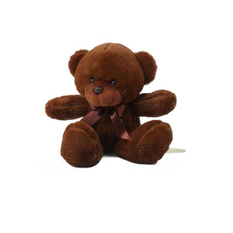 New Colorful Cocoa Bear Doll Bow Tie Bear Children's Doll Birthday Gift Brown Plush Toy Candy Color Bear