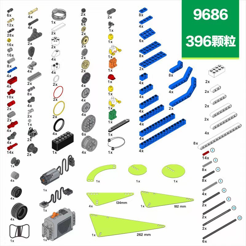 Programming Robot Compatible with Lego Machinery Group Educational Textbook Small Particle Toys Electronic Wholesale Small Building Blocks 9686