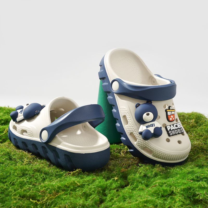 Детские cave обувь летние тапочки с закрытым носом для мальчиков и девочек нескользящие дышащие легкие мягкое дно домашняя обувь пляжные сандалии