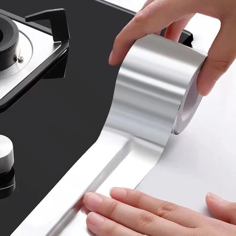 Aluminum foil mildew-proof waterproof oil-proof tape high temperature resistant kitchen stove sink gap beautiful seam paste toilet
