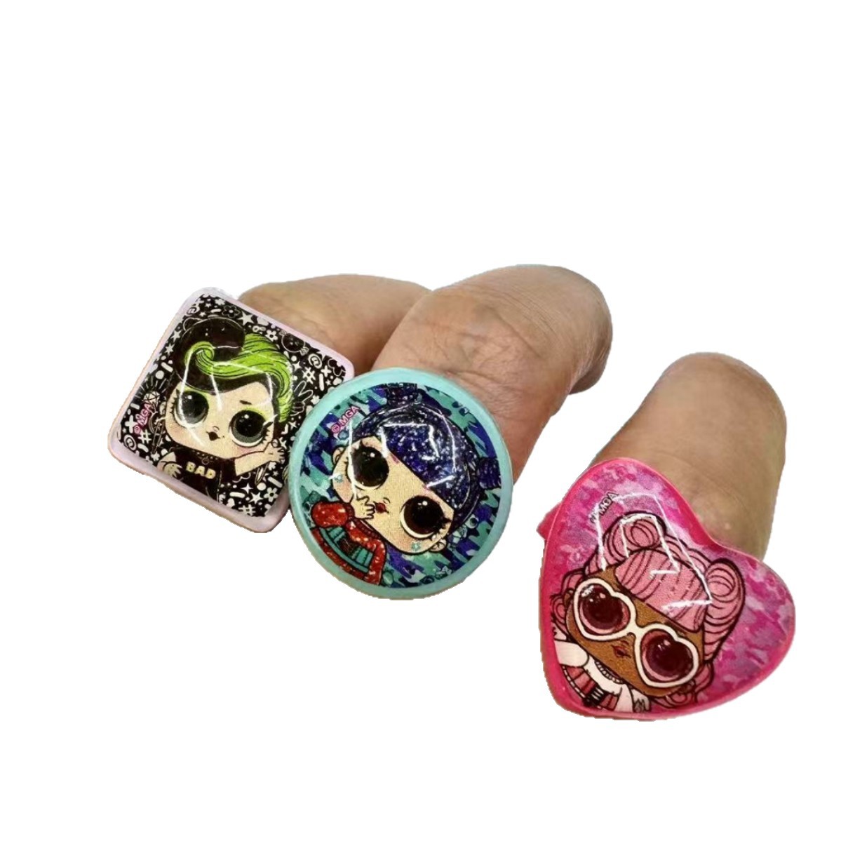 Children's Jewelry Cartoon Golden Doll Ring Adjustable Children's Fashion Versatile Bulk Wholesale Cross-Border E-Commerce