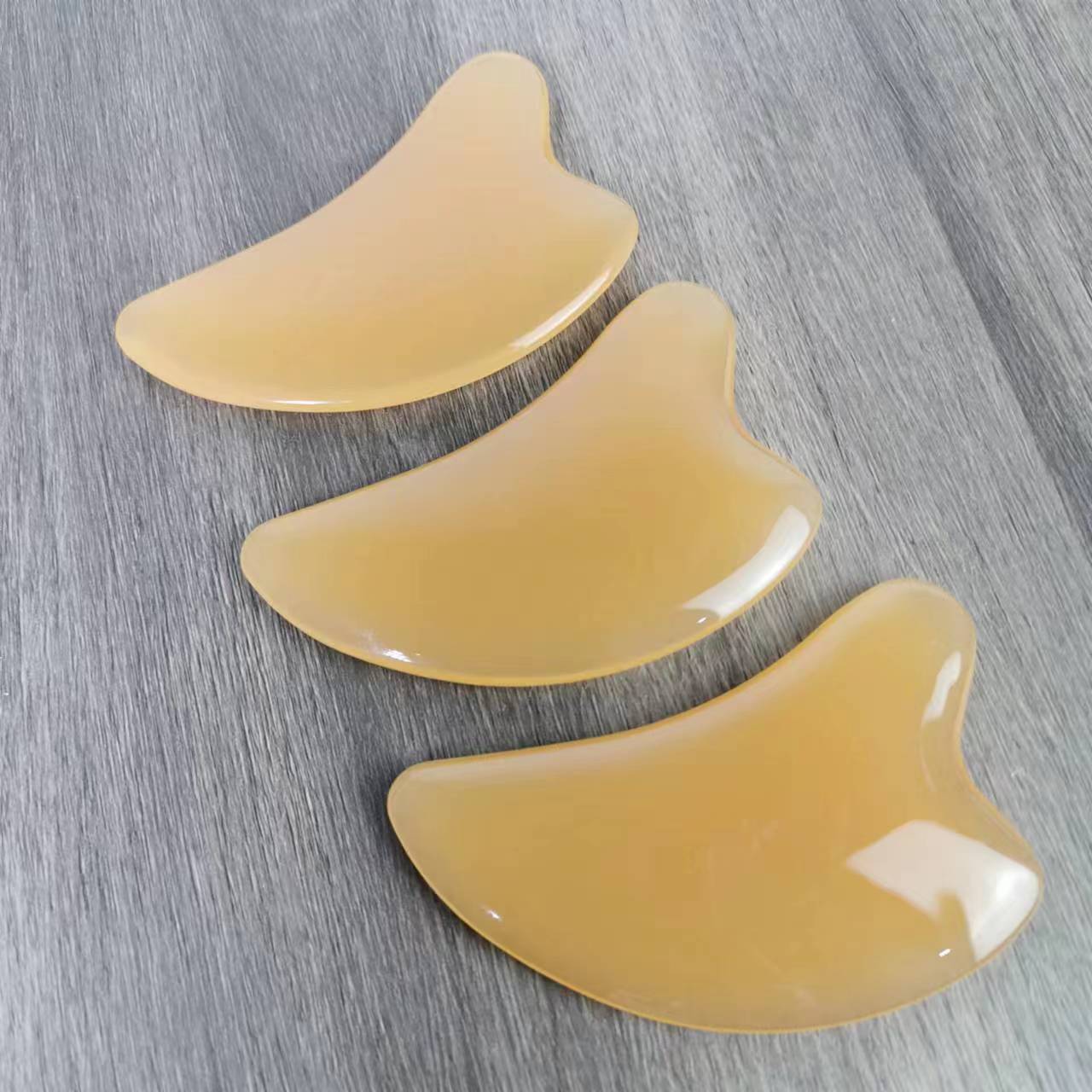 Imitation Horn Scraping Board Triangular Board Facial Meridian Acupoint Stick Eye Area Heart-Shaped Resin Massage Stick