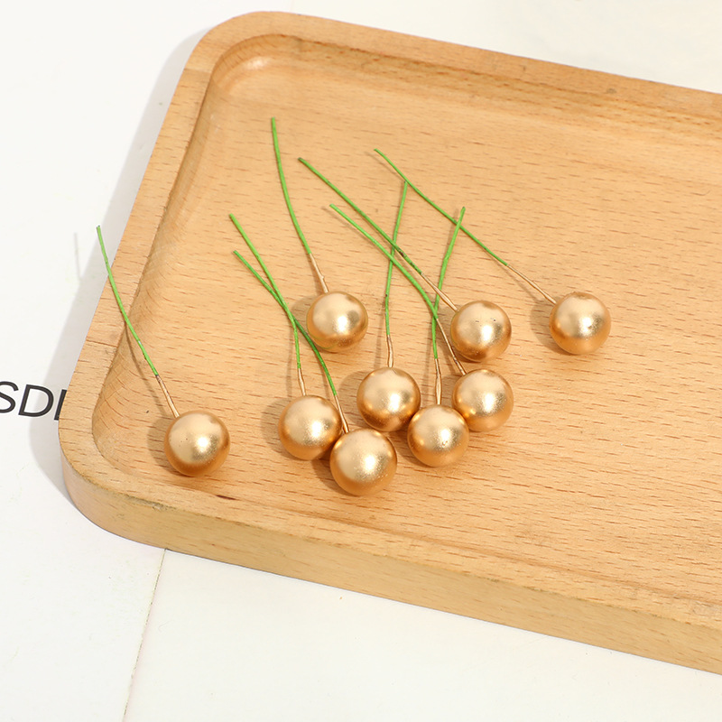 10mm Simulated Red Berry Wedding Candy Box Accessories Christmas Small Red Fruit Independently Made Cherry Beads Decorations in Stock