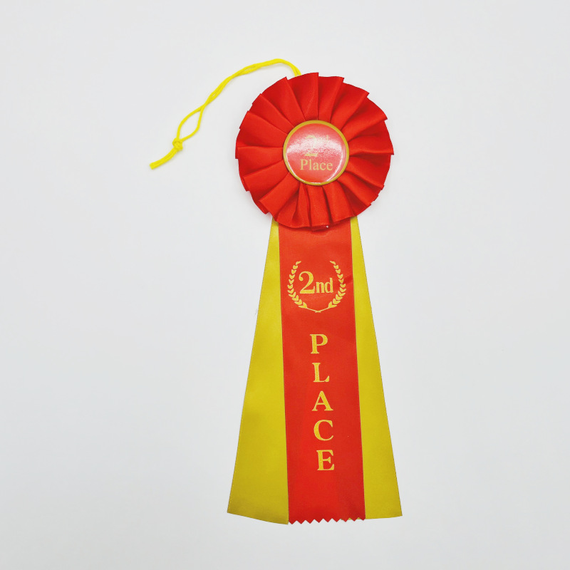 Satin Ribbon Badge, Satin Ribbon Tinplate Badge, Universal Badge, Flower Medal, 1 2 3 Corsage