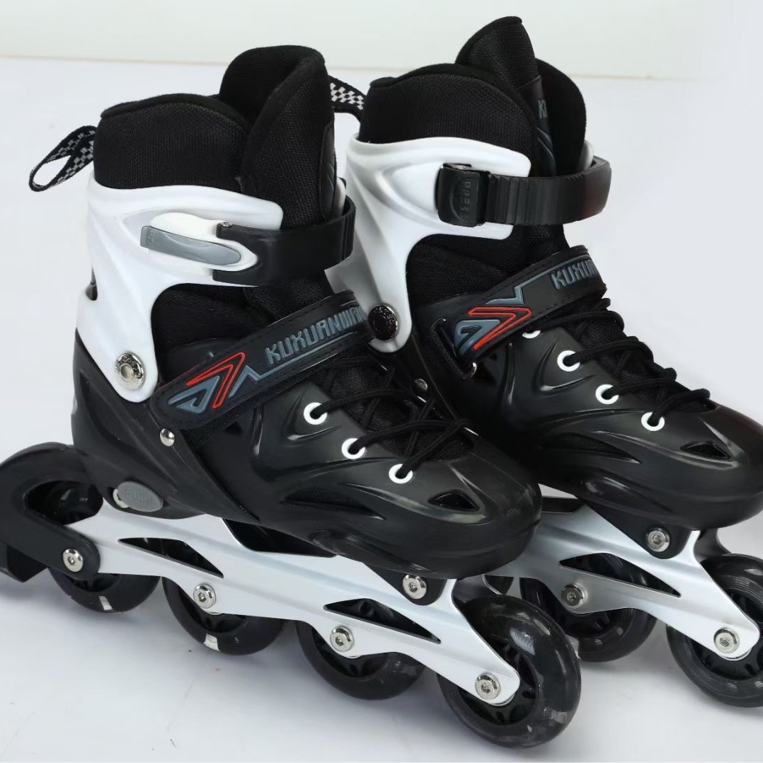 Роликовые коньки для детей, комплект для мальчиков и девочек, для начинающих, регулируемые