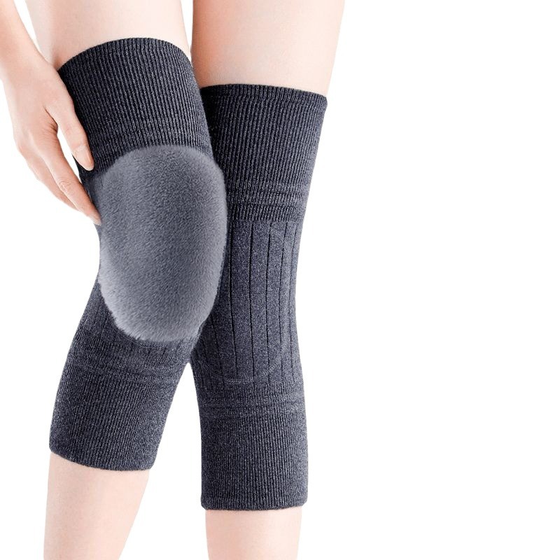 Winter thickened fleece-lined long wool warm knee pads for men and women cold-proof cold-proof cold-proof leg elderly joint protection riding