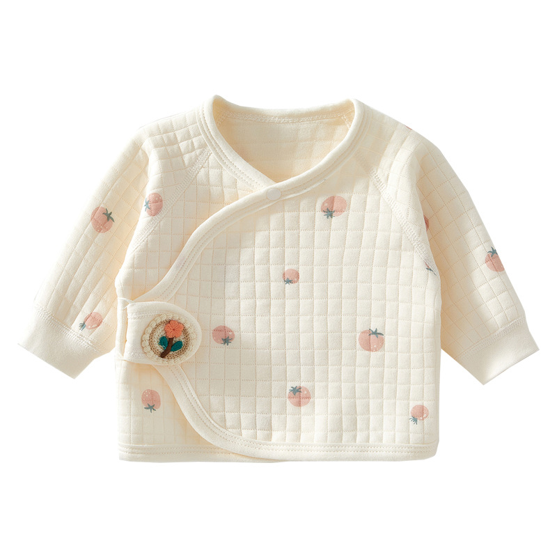 Newborn Baby Half-back Clothes Spring and Autumn 0-March Pure Cotton Class A Winter Boneless Air Cotton Warm Half-back Top