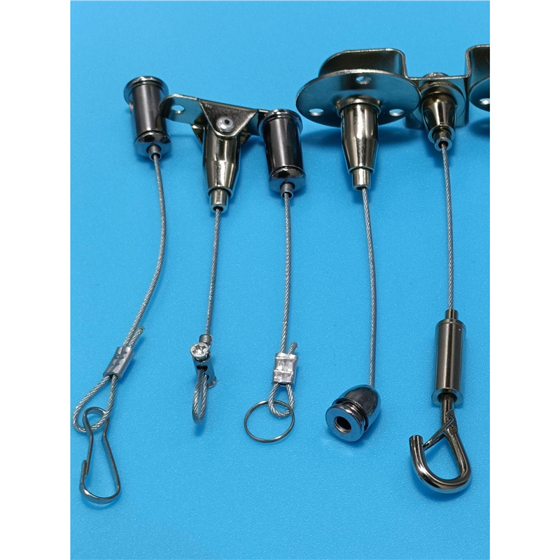 Fluorescent lamp panel lamp chandelier lamp safety exit emergency lamp hanging decoration glass steel wire hanging accessories