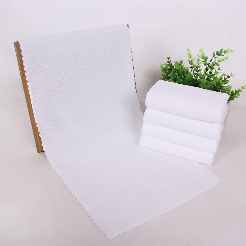 Disposable white towel wholesale warp knitted trimming absorbent lint-free restaurant hotel pedicure bath bath room