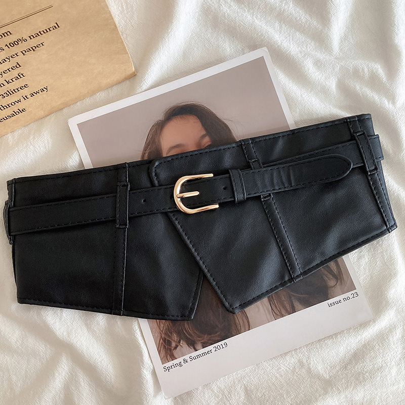 Пояс, женский декоративный пояс для платья, практичный, высококачественный черный широкий пояс, эластичный универсальный пояс