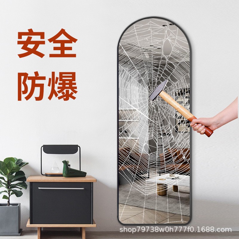 Full-body mirror Floor mirror Girls Home Internet-famous Dormitory Bedroom Dressing Mirror Wall Hanging ins Style Clothing Fitting Mirror