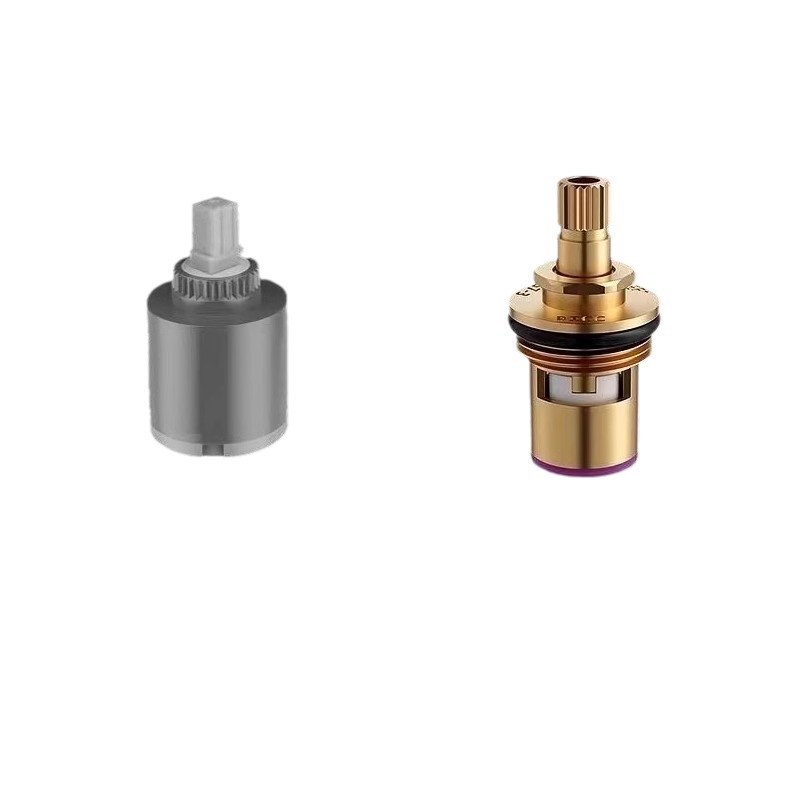 Universal faucet valve core full copper 4 points quick open faucet core triangle valve single cold hot water ceramic accessories