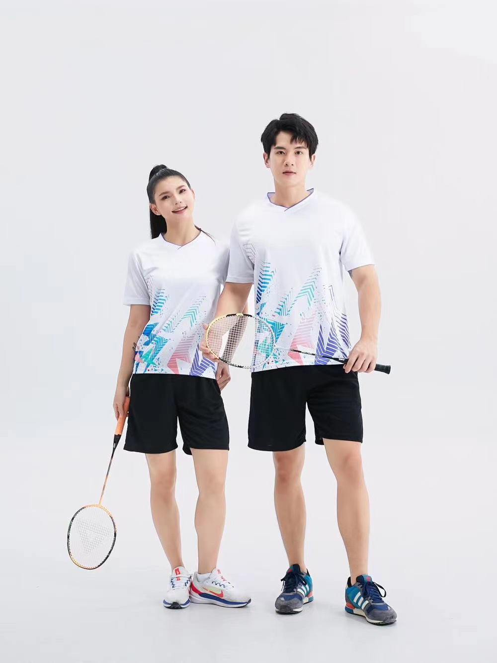 2024 New Badminton Clothes Jacket Men's and Women's Short Sleeve Quick-drying Breathable Sportswear Children's Table Tennis Training Clothes