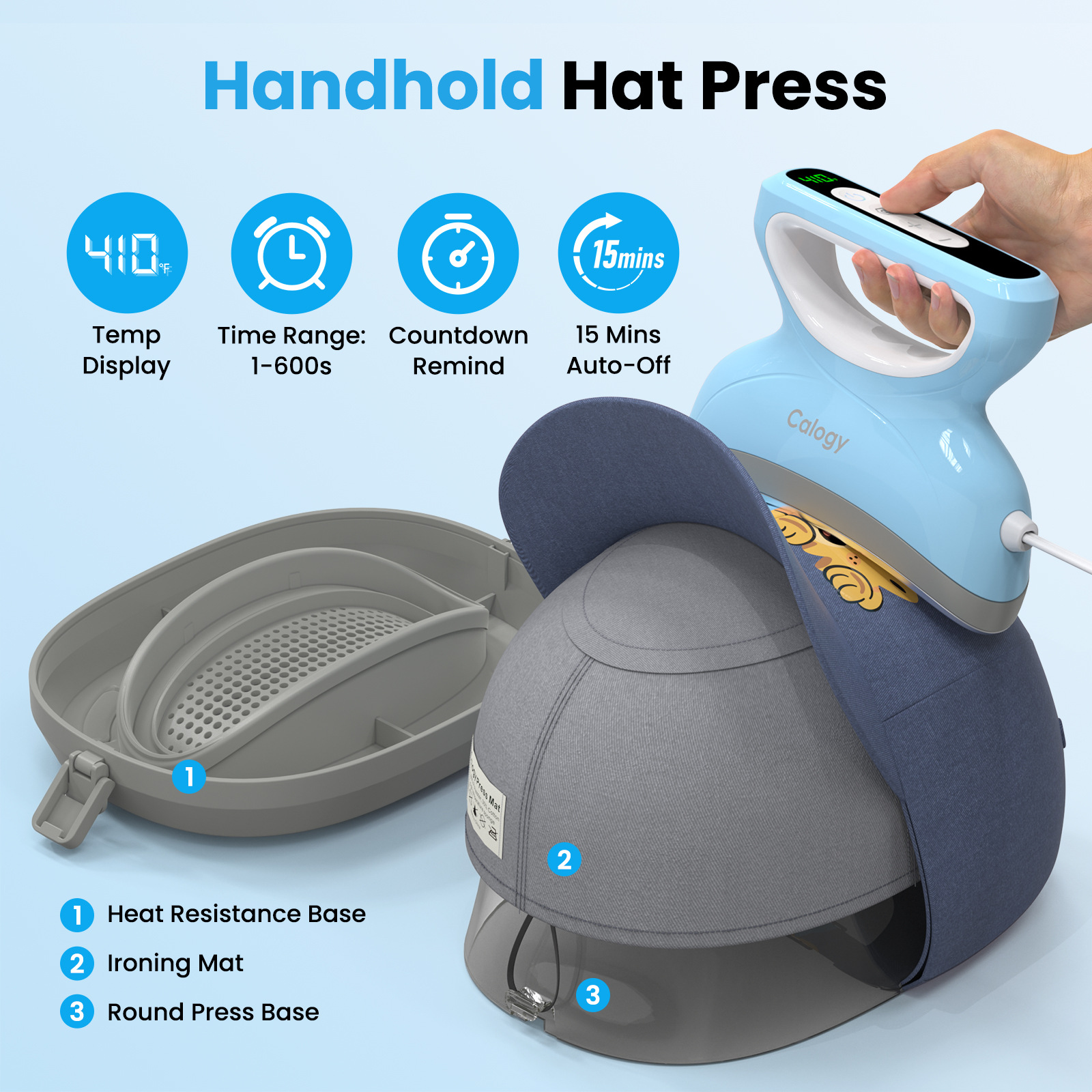 Cross-Border Hat Machine Heat Press Machine Hat Heat Transfer Machine Heating Temperature Adjustable Countdown Function Safety Certification
