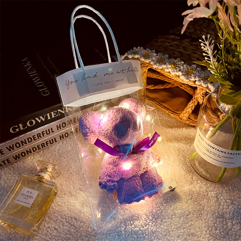 Coral fleece creative towel bear companion gift wedding birthday holiday business graduation gift wholesale