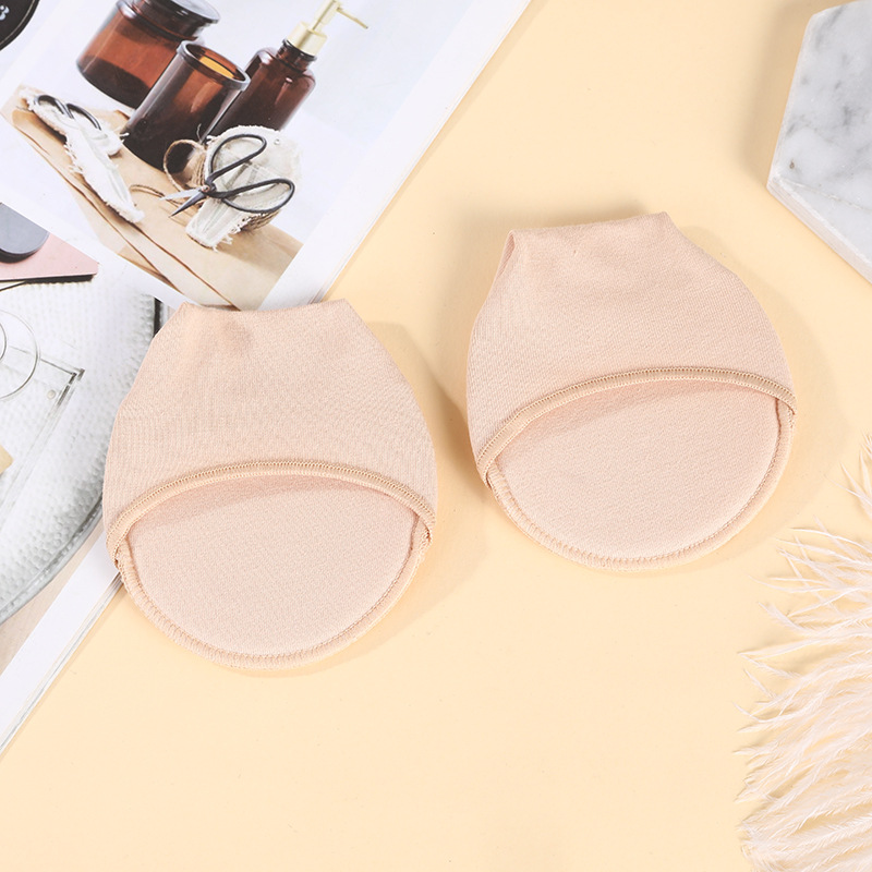 Non-slip half pure cotton socks ultra-thin invisible front palm pad elastic thickened high heel insole half palm socks wholesale