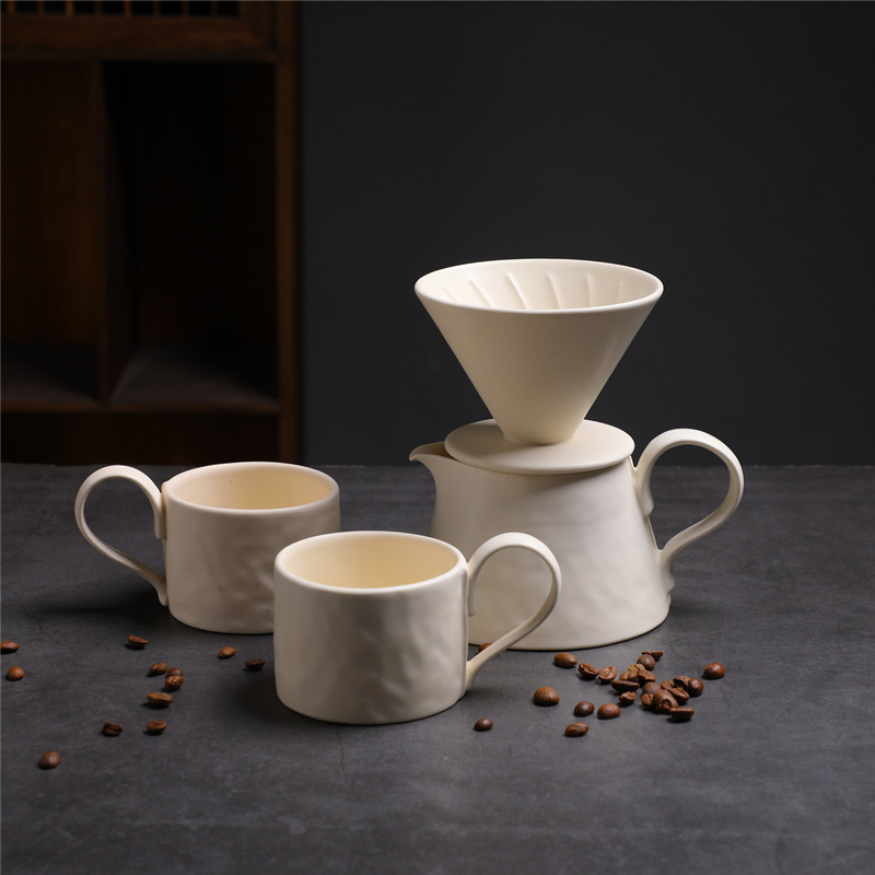 Набор керамических кофейных кастрюль, ручная работа, кросс-бордерная поставка, делящаяся кастрюля, воронка V60, кофейный фильтр