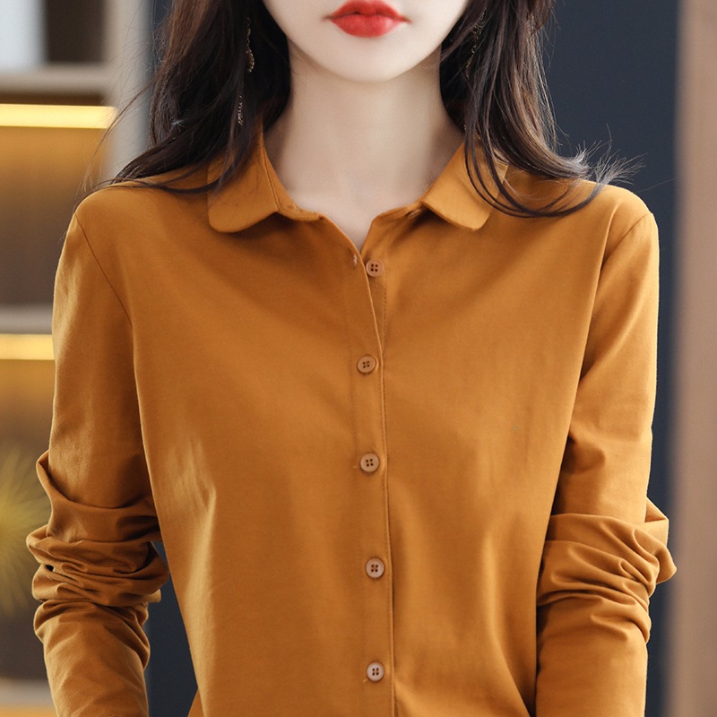 Cotton long-sleeved shirt 2023 Spring and Autumn New Western style loose shirt fashionable women's elegant Korean style top