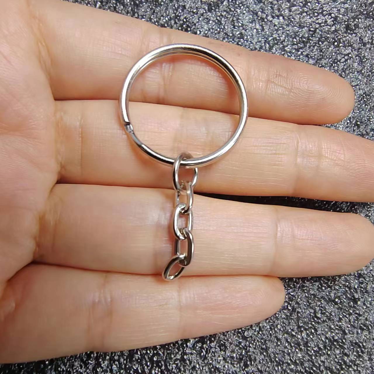 25 aperture plus 4 sections key chain Christmas diy cartoon keychain in stock embossing ring metal key chain accessories