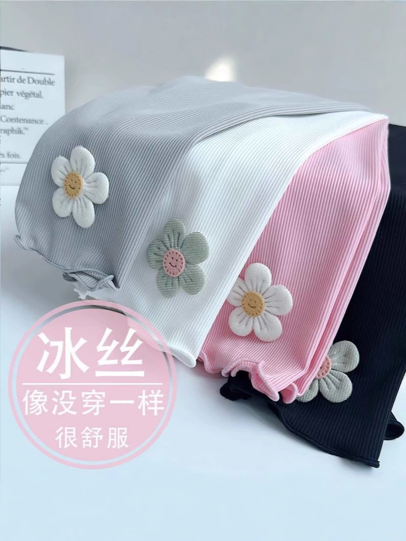 Летние тонкие леггинсы для девочек, капри из ледяного шелка для малышей, ультратонкие эластичные брюки