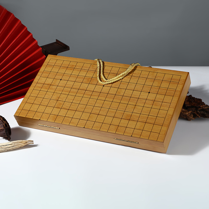 Bamboo pattern Go board bent buckle imitation bamboo pattern storage wooden box portable Chinese Go wood storage box bamboo box wholesale