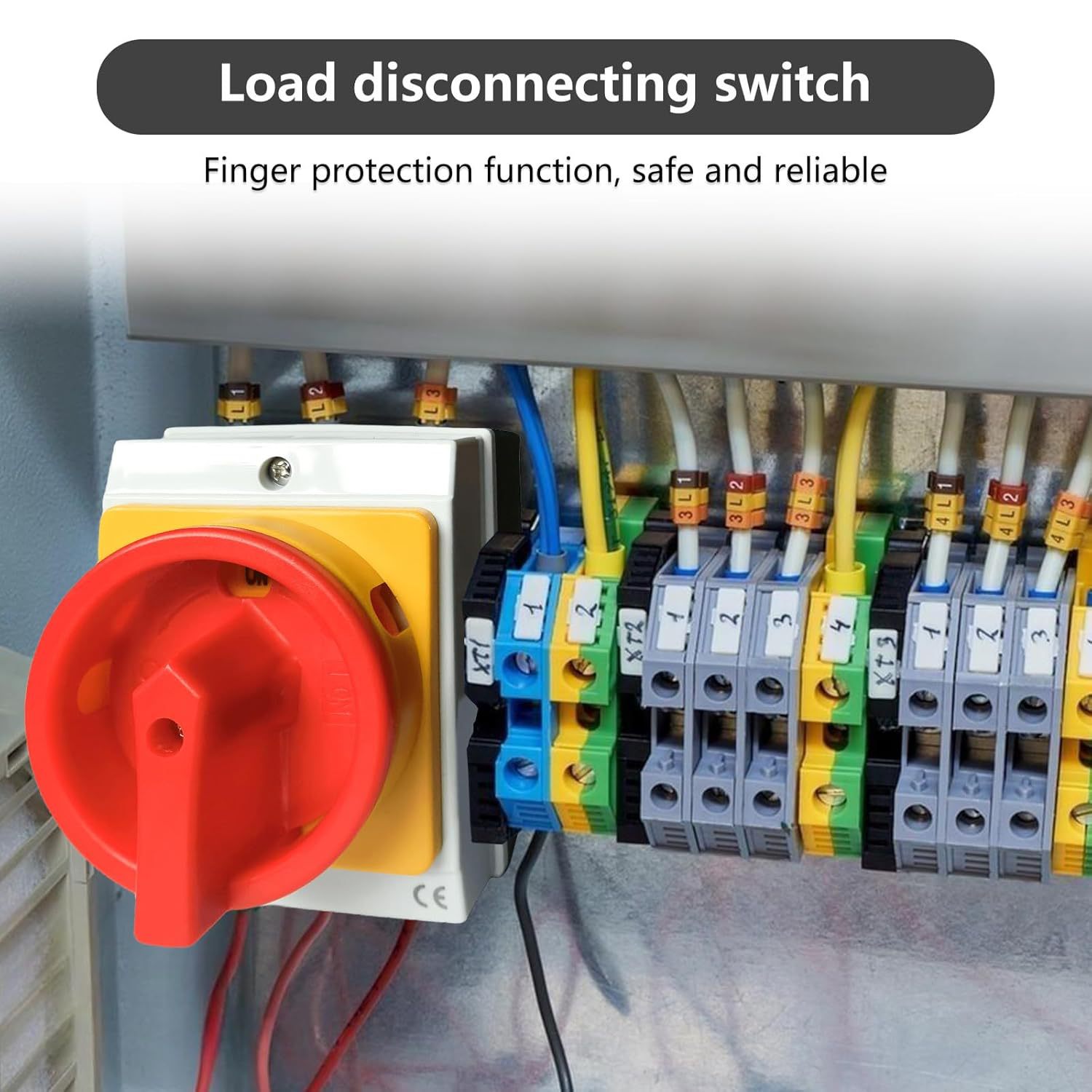 Delamiya Main Switch Circuit Breaker 16A 3Pole, Rotary Switch