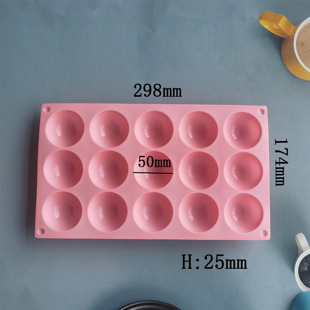 15 even large semicircle 436 chocolate cake silicone mold jelly egg tart bread mold baking tools