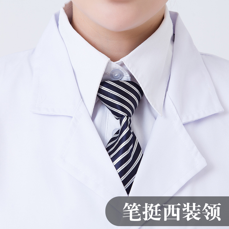 White lab coat long-sleeved short-sleeved doctor's experimental doctor's clothing thin elastic thickened men's and women's nurses long work clothes