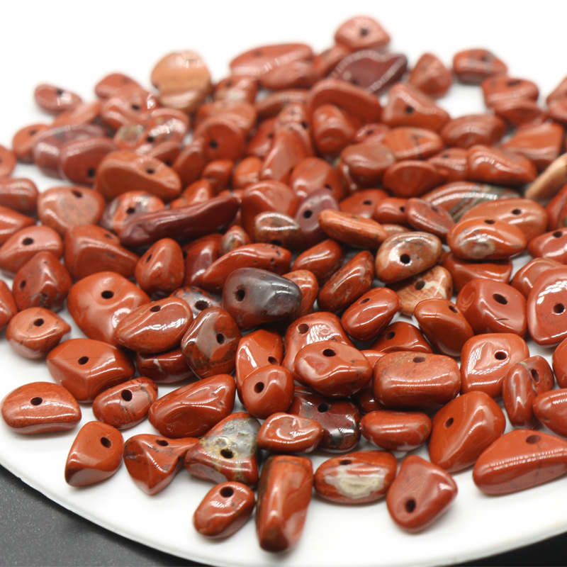 Natural Stone Gravel Loose Beads Crystal Perforated Beads 5*8mm Conformable Stone Agate Gravel DIY Jewelry Accessories 100g