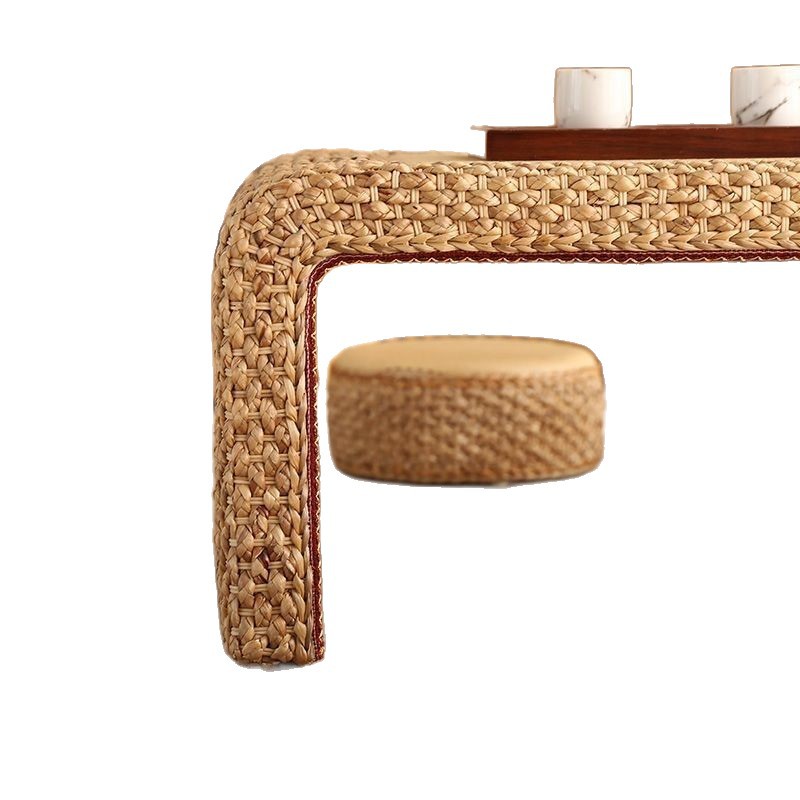 Japanese-Style Rattan Tatami Coffee Table, Floor Table, Zen Tea Table, Simple Balcony Table, Chinese-Style Low Table, Bay Window Table, Kang Table
