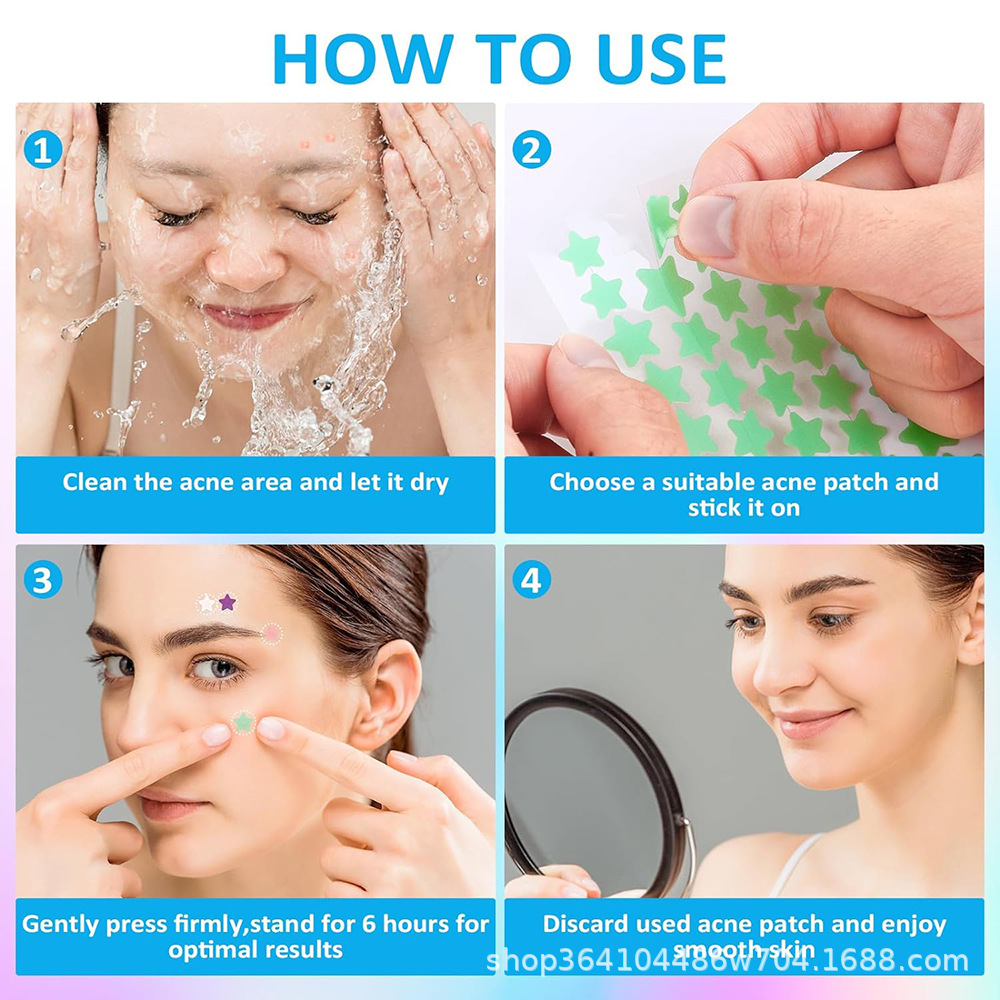 Cross-border Five-pointed Star Acne Patch 40 Pieces SPEcial-shaPEd Star Patch Laser Patch Concealer Cover Patch Colorful Pe Wholesale