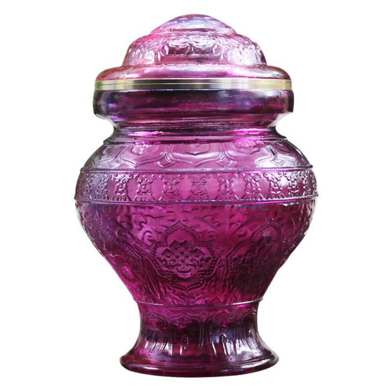 Fengming Glaze Bottle Eight Auspicious Ancient Method Glaze Desktop Ornaments in Front of Buddha for Huang Caishen Manjusri Dragon King Bottle