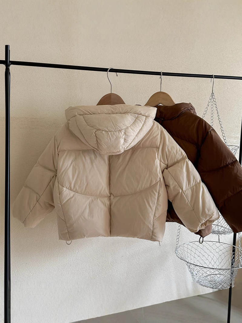 Children's Foreign Trade down Jacket 2025 Autumn and Winter New Korean Style Boys and Girls White Duck down Hooded Outerwear