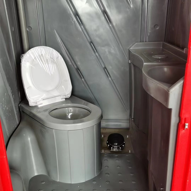 Plastic Eco-Friendly Toilet for Construction Sites, Temporary Portable Single-Seat Squat Toilet with Water-Saving Features