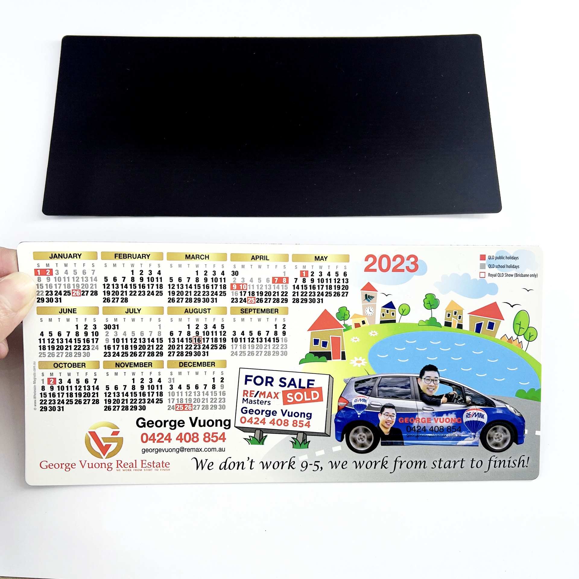 Advertising Calendar Refrigerator Magnet Message Sticker Coated Paper Coated Magnetic Magnet Magnet Refrigerator Magnet Custom Logo