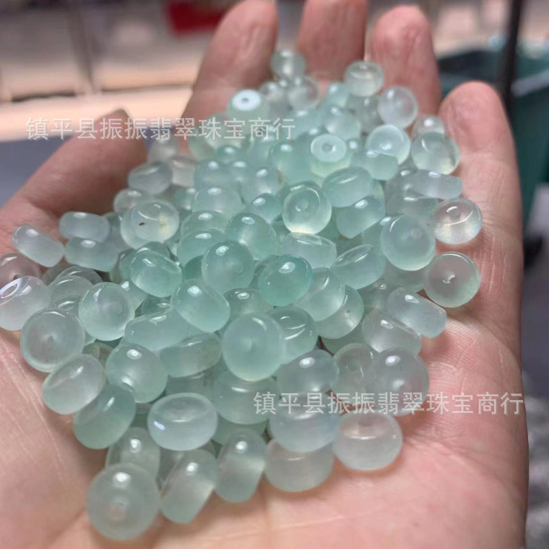 Ice through Malay Jade 8mm abacus beads Jade loose beads diy jade jewelry accessories jade accessories wholesale