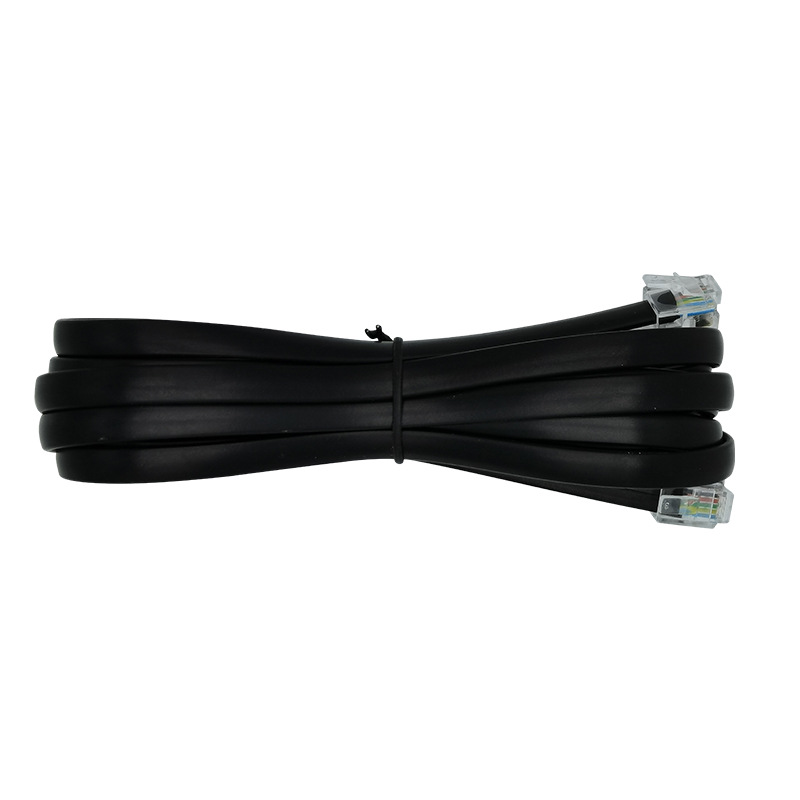 Manufacturer's Spot Pure Copper 6-Core Flat Telephone Cable 6P6C Crystal Head Rj12 Extension Cable 0.2m