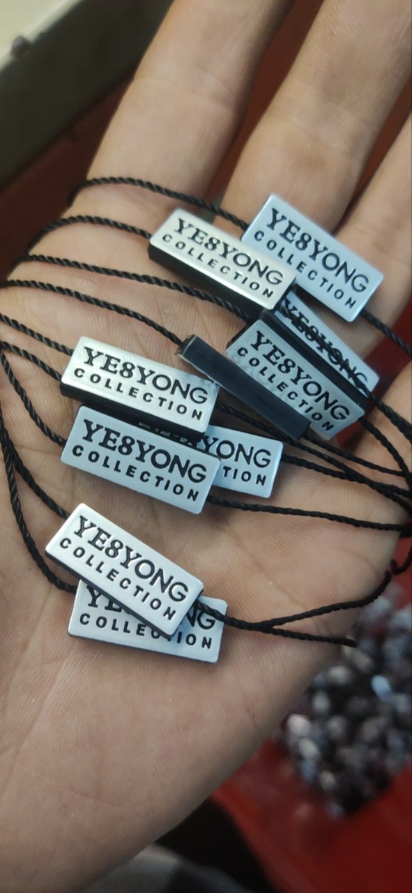 South Korea Wax Rope Double Insert Hanging Particle Cylinder Universal Wax Line Tag Rope Rectangular Blank Luggage Tag Rope in stock