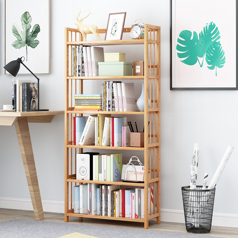Simple bookshelf floor storage rack study office home storage rack children student bookcase living room Assembly