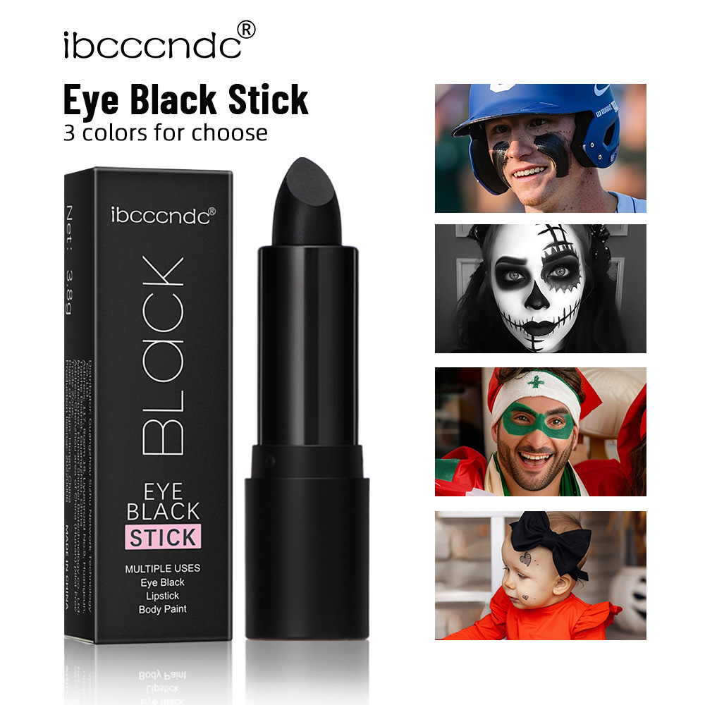 Cross-border ibcccndc black eye cream fans face pack children party eye black Halloween eye cream
